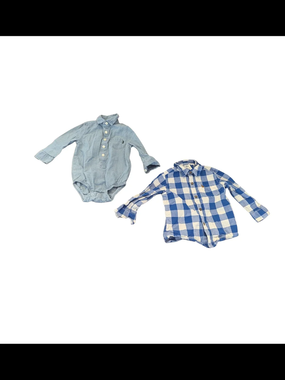 EUC Carters Oshkosh Baby Boy 18 Month Blue Button Down Long Sleeve Shirt Bundle